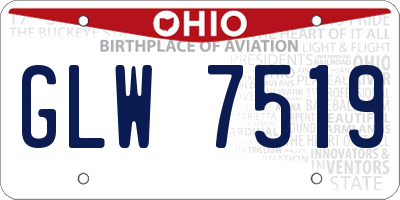 OH license plate GLW7519