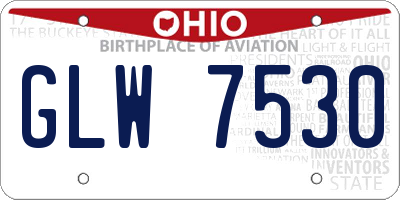 OH license plate GLW7530