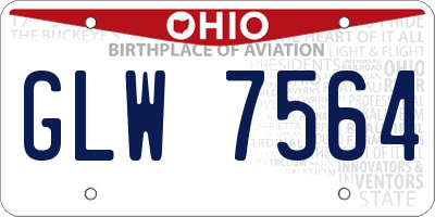 OH license plate GLW7564