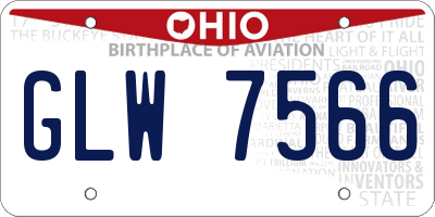 OH license plate GLW7566