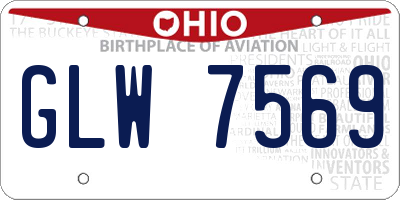OH license plate GLW7569