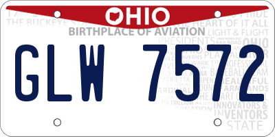 OH license plate GLW7572