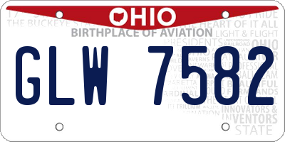 OH license plate GLW7582