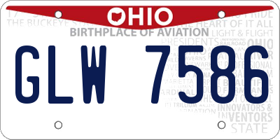 OH license plate GLW7586
