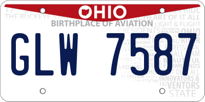 OH license plate GLW7587