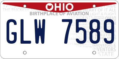 OH license plate GLW7589