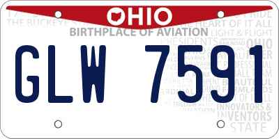 OH license plate GLW7591