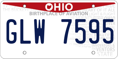OH license plate GLW7595