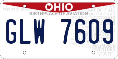 OH license plate GLW7609