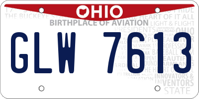 OH license plate GLW7613