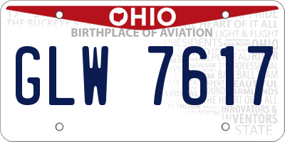 OH license plate GLW7617