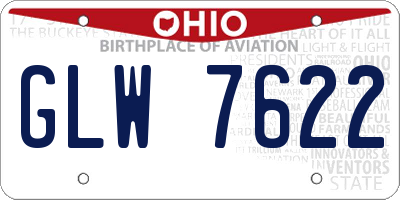 OH license plate GLW7622