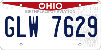 OH license plate GLW7629