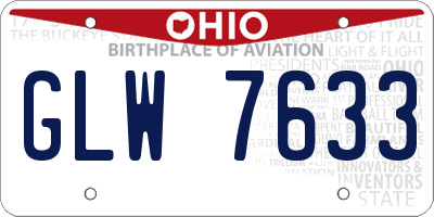 OH license plate GLW7633