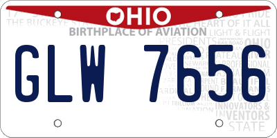 OH license plate GLW7656