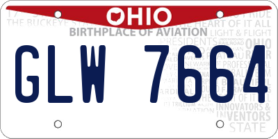 OH license plate GLW7664