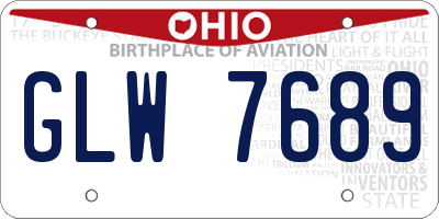 OH license plate GLW7689