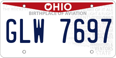 OH license plate GLW7697