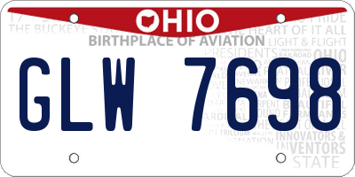 OH license plate GLW7698