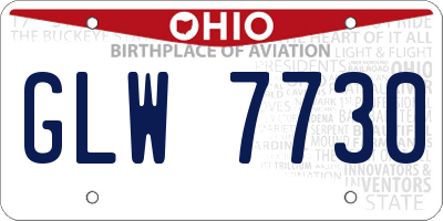 OH license plate GLW7730