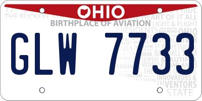OH license plate GLW7733
