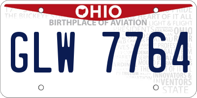 OH license plate GLW7764