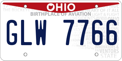 OH license plate GLW7766