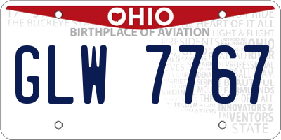 OH license plate GLW7767