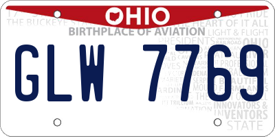 OH license plate GLW7769