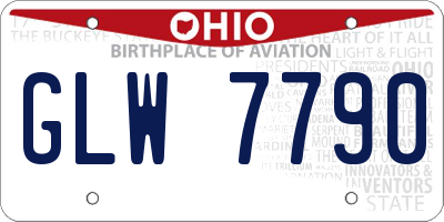 OH license plate GLW7790