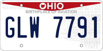 OH license plate GLW7791