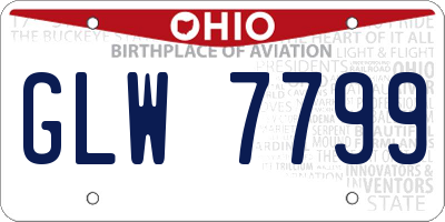 OH license plate GLW7799