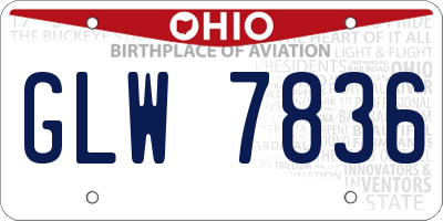 OH license plate GLW7836