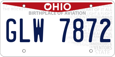 OH license plate GLW7872