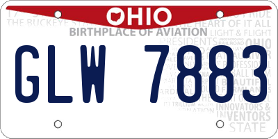OH license plate GLW7883