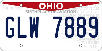 OH license plate GLW7889