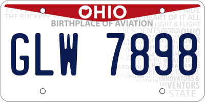 OH license plate GLW7898