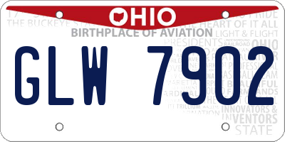 OH license plate GLW7902