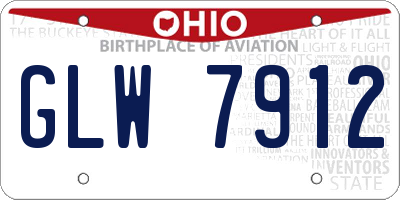 OH license plate GLW7912