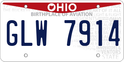 OH license plate GLW7914