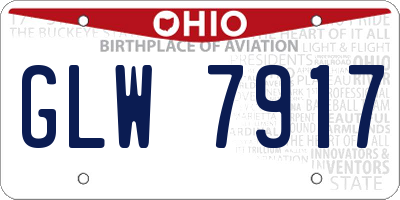OH license plate GLW7917