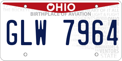 OH license plate GLW7964