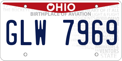 OH license plate GLW7969