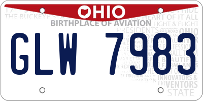 OH license plate GLW7983