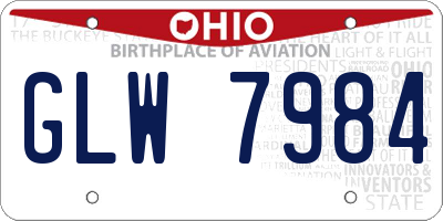 OH license plate GLW7984