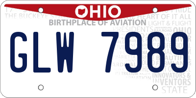 OH license plate GLW7989