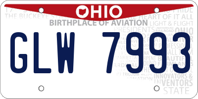 OH license plate GLW7993