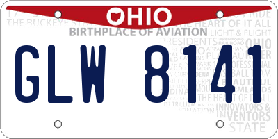 OH license plate GLW8141