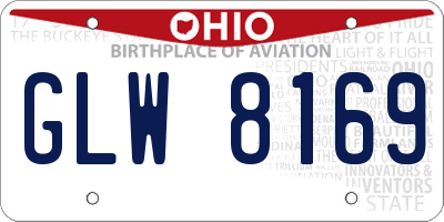 OH license plate GLW8169