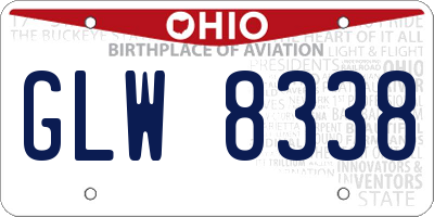 OH license plate GLW8338